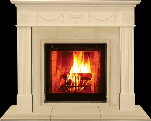 OXFORD from our collection of cast stone Fireplace Mantels