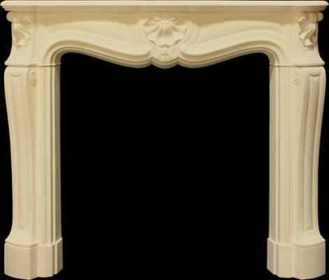 LOUIS XV PETITE from our collection of cast stone Fireplace Mantels