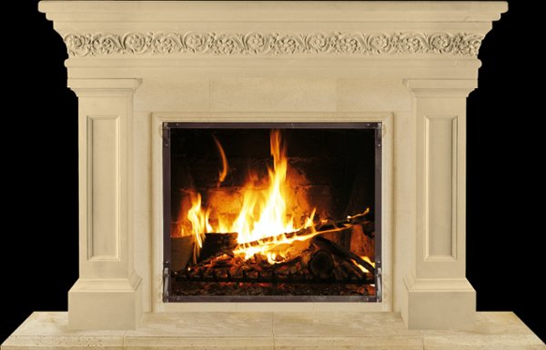 ARABESQUE from our collection of cast stone Fireplace Mantels