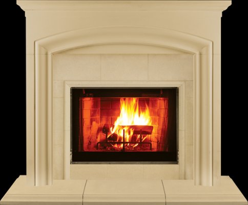 GENOA from our collection of cast stone Fireplace Mantels