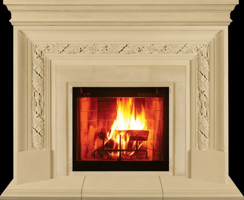 ALSACE from our collection of cast stone Fireplace Mantels