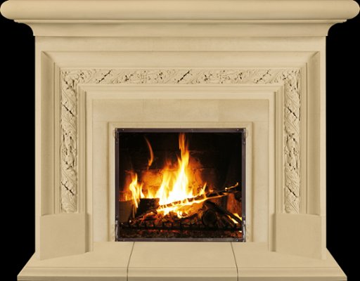 ALSACE from our collection of cast stone Fireplace Mantels