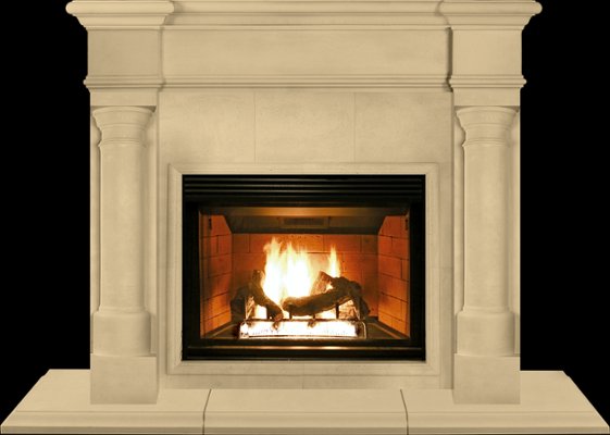 ROMANA from our collection of cast stone Fireplace Mantels
