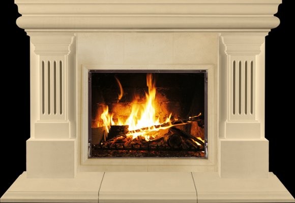 HAMPTON from our collection of cast stone Fireplace Mantels
