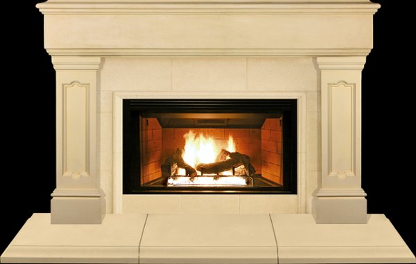 CROSBY from our collection of cast stone Fireplace Mantels