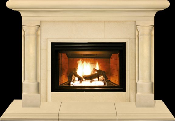LANSING from our collection of cast stone Fireplace Mantels