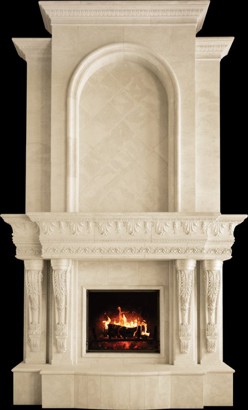 MONTRACHET from our collection of cast stone Fireplace Mantels