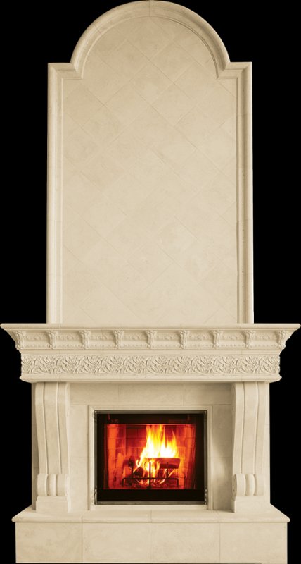 CARMEL from our collection of cast stone Fireplace Mantels