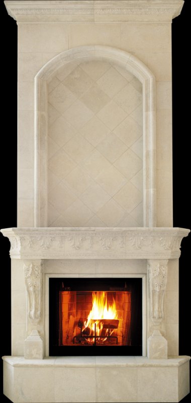 MOSEL from our collection of cast stone Fireplace Mantels