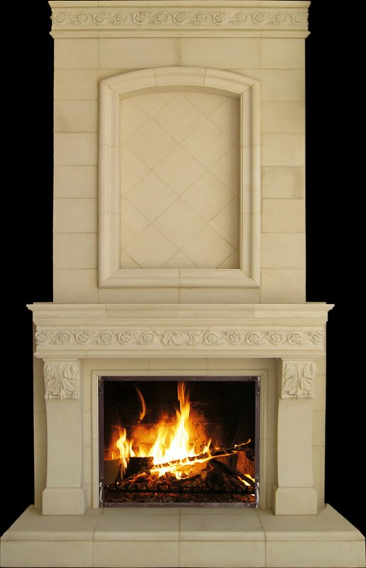 TRAVIGNE from our collection of cast stone Fireplace Mantels