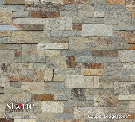 Dimensional Ledgestone Collection - Copper Ledgestone™ stone veneer from Fond du Lac Natural Stone™