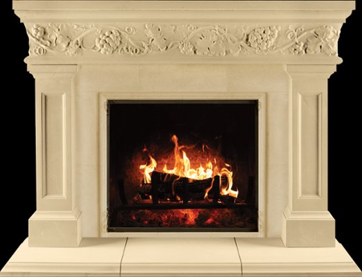 ETRUSCAN from our collection of cast stone Fireplace Mantels