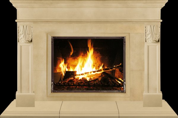 MONTICELLO from our collection of cast stone Fireplace Mantels