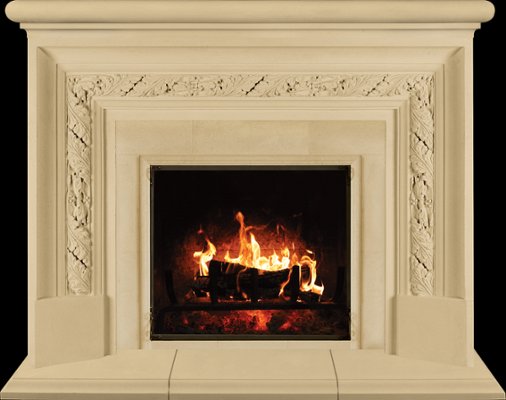 ALSACE from our collection of cast stone Fireplace Mantels