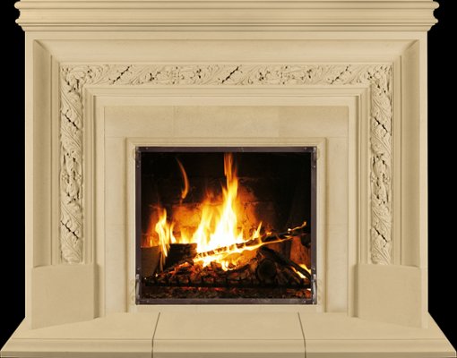 ALSACE from our collection of cast stone Fireplace Mantels