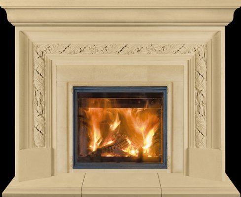 ALSACE from our collection of cast stone Fireplace Mantels