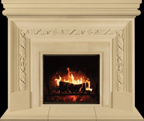 ALSACE from our collection of cast stone Fireplace Mantels