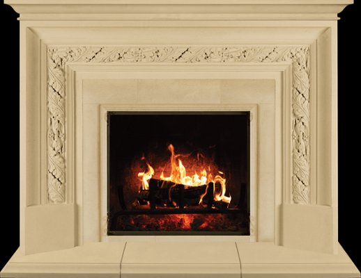 ALSACE from our collection of cast stone Fireplace Mantels