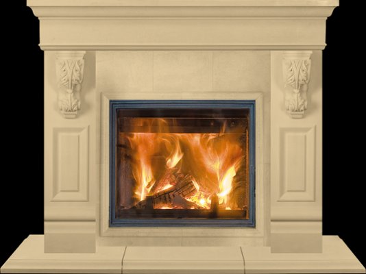 OXFORD from our collection of cast stone Fireplace Mantels